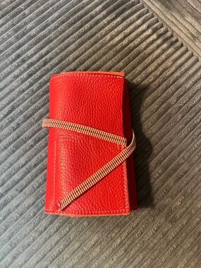 TOKYO Bay Red Leather Watch/Jewelry Wrap Roll